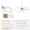 SucceBuy 500 W veterný generátor, 12 V 5-lopatková veterná Náhľad obrázku produktu 7