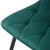 A close-up view of a dark green tufted chair seat. Anteprima dell’immagine prodotto