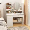 Toilette con specchio e cassetti bianca per il trucco Anteprima dell’immagine prodotto 7