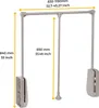 Emuca Closet Hang 830-1150 Mm Appendiabiti pieghevole Anteprima dell’immagine prodotto 2