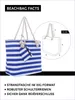 Beige großer Strandbeutel mit Streifen - Schultertasche mit Produktbild-Vorschau 3