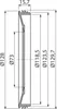 A technical drawing of a plumbing component with dimensions. Anteprima dell’immagine prodotto