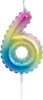 Idena Zahlenkerze 6 Regenbogen metallic Produktbild-Vorschau 2