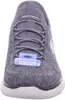 A close-up front view of a gray Skechers shoe. Náhled obrázku produktu