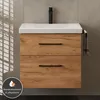Planetmöbel Waschtischunterschrank 63cm Gold Eiche mit Produktbild-Vorschau 3