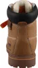 Das Bild zeigt einen gelben Stiefel der von der Seite betrachtet wird. Der Stiefel hat eine robuste Sohle und eine auffällige Schnürung. Produktbild-Vorschau