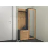 A hallway or entryway furniture set with a cabinet, mirror, and coat hooks. Produktbild-Vorschau