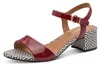 Tamaris Damen Sandalette Sandale Metallic Lack Blockabsatz Produktbild-Vorschau 1