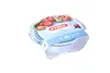 A Pyrex glass casserole dish in its packaging, with images of vegetables on the cardboard. Produktbild-Vorschau