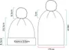 Diagrams of two beanies with measurements. Náhled obrázku produktu