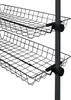 A close-up view of two black wire baskets attached to a dark gray pole. Náhled obrázku produktu