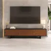 Lowboard ARTO 184 cm, Schwarz/Kastanie Finish – moderne TV Produktbild-Vorschau 1