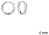 Kleine Creolen Silber 925 mit Diamantschliff 8 mm Produktbild-Vorschau 1