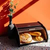 Creative Home Houten Broodtrommel Zwart, 38 x 28,5 x 17,5 Productafbeelding-voorbeeld 2