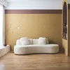 sweeek - Organisches Sofa, 3-Sitzer, Bouclette - Weiß Produktbild-Vorschau 1
