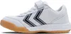 A side view of a white and black child's athletic shoe with a gum sole. Anteprima dell’immagine prodotto