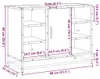 vidaXL Umývadlo Vanity Unit Smoked Oak 80x33x60 cm Drevo Náhľad obrázku produktu 8