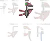 A collage of different types of Piher Quick clamps, with labels indicating their model names. Náhľad obrázku produktu