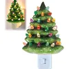 A ceramic Christmas tree night light with colorful bulbs. Náhľad obrázku produktu