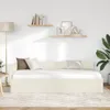 vidaXL Eckbettgestell mit Kopfteil Creme 90 cm x 200 cm Produktbild-Vorschau 3