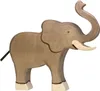 Holztiger 80148 Elefante grande, altezza tronco, grigio Anteprima dell’immagine prodotto 1