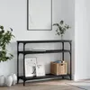 vidaXL Stolik konsola czarny 100x29x75 cm materiał Podgląd zdjęcia produktu 2