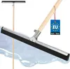 A floor squeegee with a wooden handle, shown on a white background with a splash of water. Náhled obrázku produktu