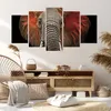 Bild auf Leinwand - Leinwandbild - 5 Teile - Elefant Rot Produktbild-Vorschau 7