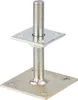 A metal post anchor with a threaded rod and square plates. Náhľad obrázku produktu