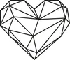Wallity, Heart, Wanddeko, Schwarz, Metall, 47 x 40 cm Produktbild-Vorschau 2