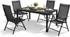 Gartengarnitur 5tlg Gartenmöbel Set Alu Non-Wood 160x90cm Anthrazit/Schwarz Produktbild-Vorschau