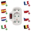 Mehrfachsteckdose, 2x Euro + 1x Schuko mit Schalter, weiss Produktbild-Vorschau