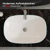 HOROW 60 x 40 cm lavabo da appoggio in Vetroceramica Ovale, Anteprima dell’immagine prodotto 4