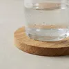 DUBOVÁ PODLOŽKA POD POHÁR A ŠÁLKU, KRUHOVÁ, SADA 6 KS, 9 cm Náhľad obrázku produktu 4