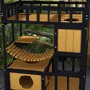 PawHut Katzenhaus Katzenhöhle mit Plattformen, Hängebrück Produktbild-Vorschau 8