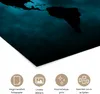 MuchoWow® Poster Weltkarte - Schwarz - Blau 30x20 cm - Produktbild-Vorschau 2