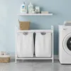 Relaxdays Wäschesammler mit 2 ausziehbaren Wäschekörben, Produktbild-Vorschau 2