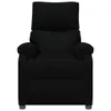 A black fabric recliner chair is shown from the front against a white background. Náhľad obrázku produktu