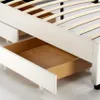 Doppelbett mit Lattenrost Led-Kopfende Schubladen Metall Produktbild-Vorschau 4