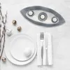 Relaxdays Kerzen Deko, Set mit Dekotablett, 3 Produktbild-Vorschau 1