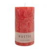 Stumpenkerze RUSTIC rot rund H. 11cm D. 6cm Wachs Formano Produktbild-Vorschau 3