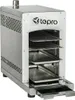 A stainless steel gas grill with multiple racks and a pull-out tray. Produktbild-Vorschau