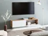 BELIANI Závesná skrinka pod TV biela a hnedá 140 cm tv Náhľad obrázku produktu 4