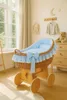 MY SWEET BABY Lit de Bébé en Fibre Naturelle Bleue avec Voir les images du produit 4