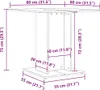 A diagram showing the dimensions of a table. Produktbild-Vorschau
