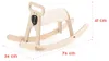 MamaToyz Cheval à bascule Ours en bois Nature 76x24x41cm Voir les images du produit 5