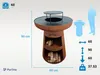 Runder Grill mit runder Stahlplatte und Rost Produktbild-Vorschau 3