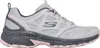 A side view of a gray and pink Skechers sneaker. Produktbild-Vorschau