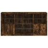 vidaXL Sideboard avec lampes LED chêne fumé 202x37x100 cm Voir les images du produit 6