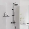 AQUADUCT Überkopf-Brauseset mit Thermostatarmatur, Schwarz Produktbild-Vorschau 6